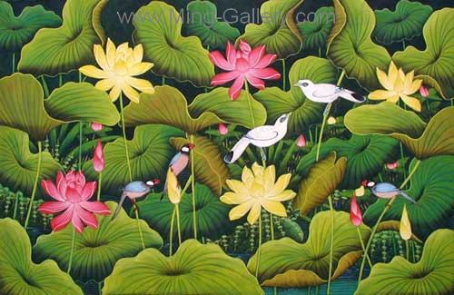 Birds painting on canvas ANB0047