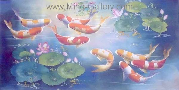 Koi Fish painting on canvas ANF0001