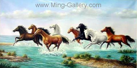 Horses painting on canvas ANH0003