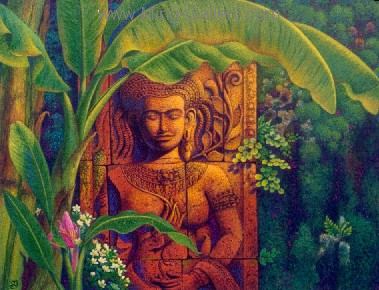 Buddhist Buddha painting on canvas BUD0030