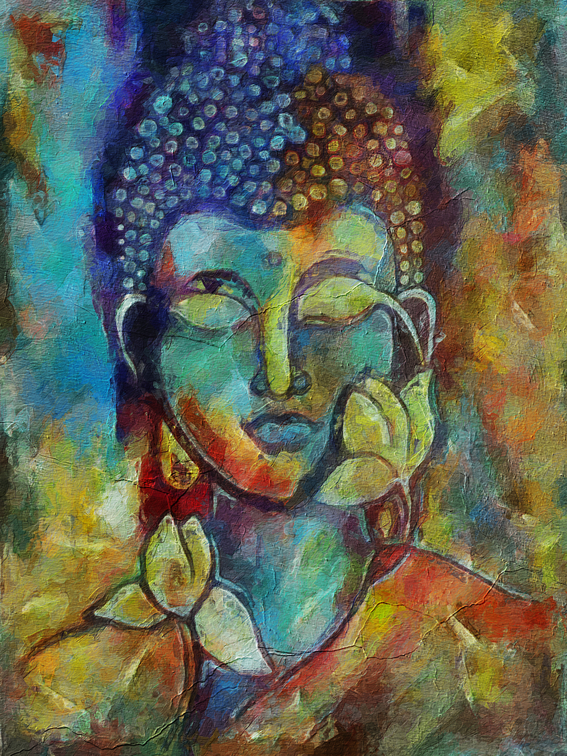 Buddhist Buddha painting on canvas BUD0059