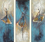 Group Painting Sets Dancing 3 Panel painting on canvas PAD0002