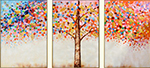 Group Painting Sets Forests 3 Panel painting on canvas PAT0007