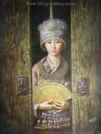Traditional Chinese Ladies painting on canvas PRT0023