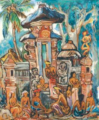 Bali Modern painting on canvas BAM0005