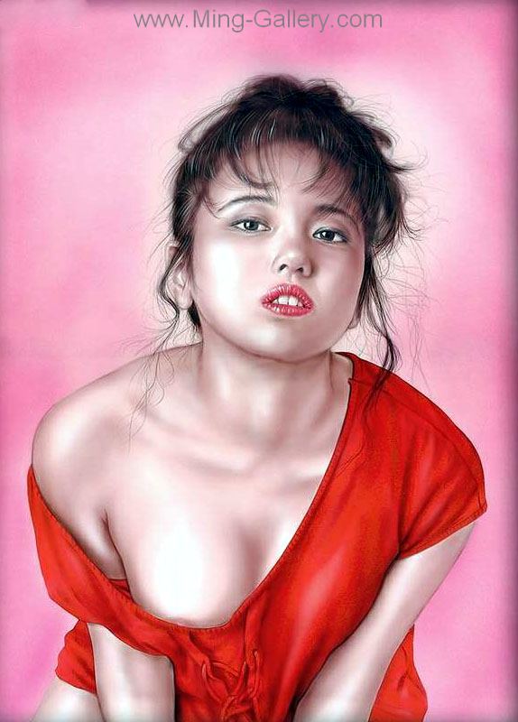 Erotic Art Asian Pinups painting on canvas ERP0037