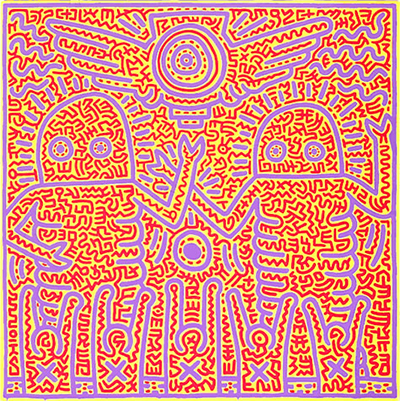 Keith Haring replica painting Hari13