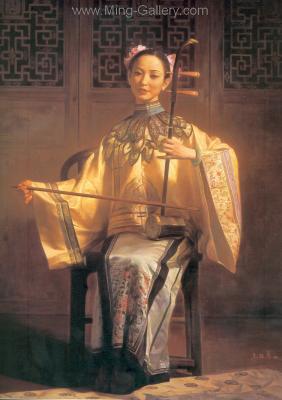 Chinese Music Ladies painting on canvas PRM0024