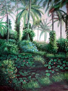 Tropical Landscape painting on canvas TLS0005
