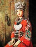 Traditional Chinese Ladies painting on canvas PRT0022