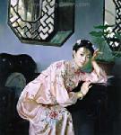 Traditional Chinese Ladies painting on canvas PRT0094