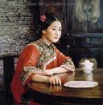 Traditional Chinese Ladies painting on canvas PRT0095