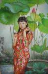Traditional Chinese Ladies painting on canvas PRT0110