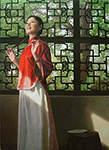 Traditional Chinese Ladies painting on canvas PRT0134